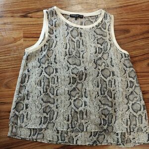 Generation Love Black and White Snakeskin Tank